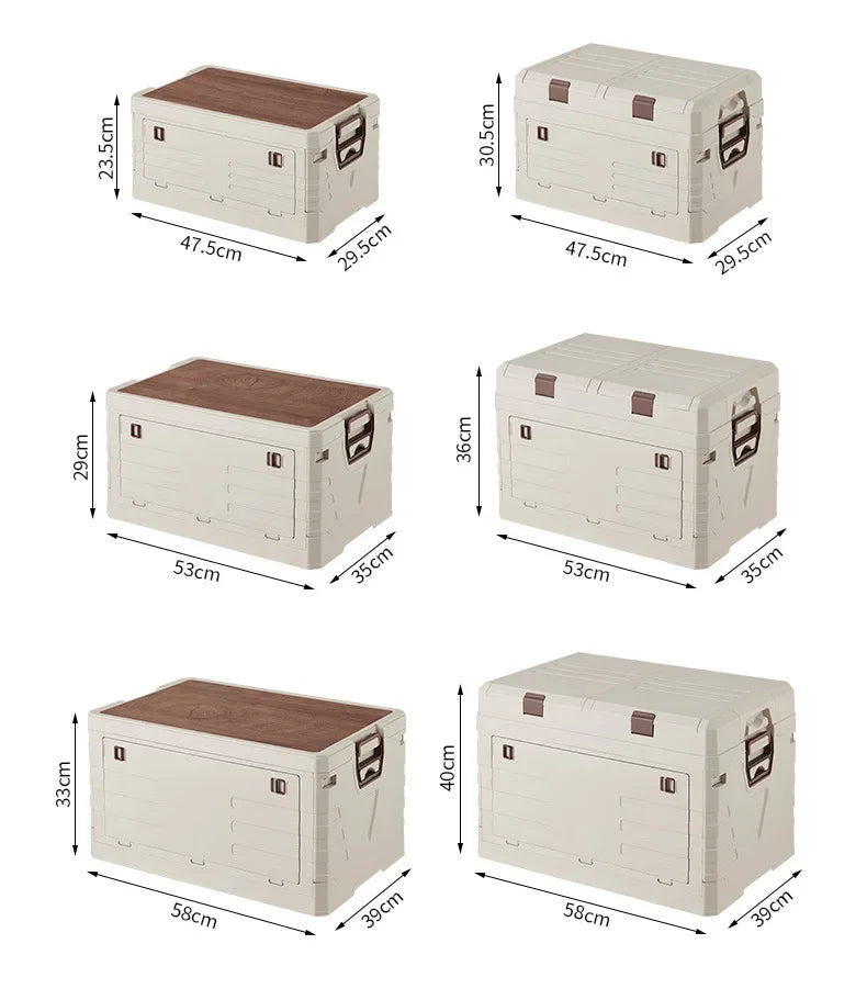 Load image into Gallery viewer, Car Storage Bin Outdoor Camping Foldable Storage Box Large Capacity with Lid Toys Books Food Sundries Organizer Storage Box
