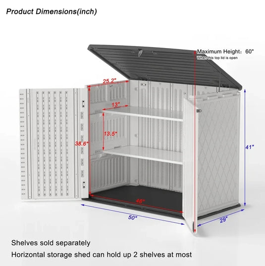 Customizable Modern Outdoor Garden Storage Box Easily Assembled HDPE Material Storage Cabinet Waterproof Rot Proof Wood Frame
