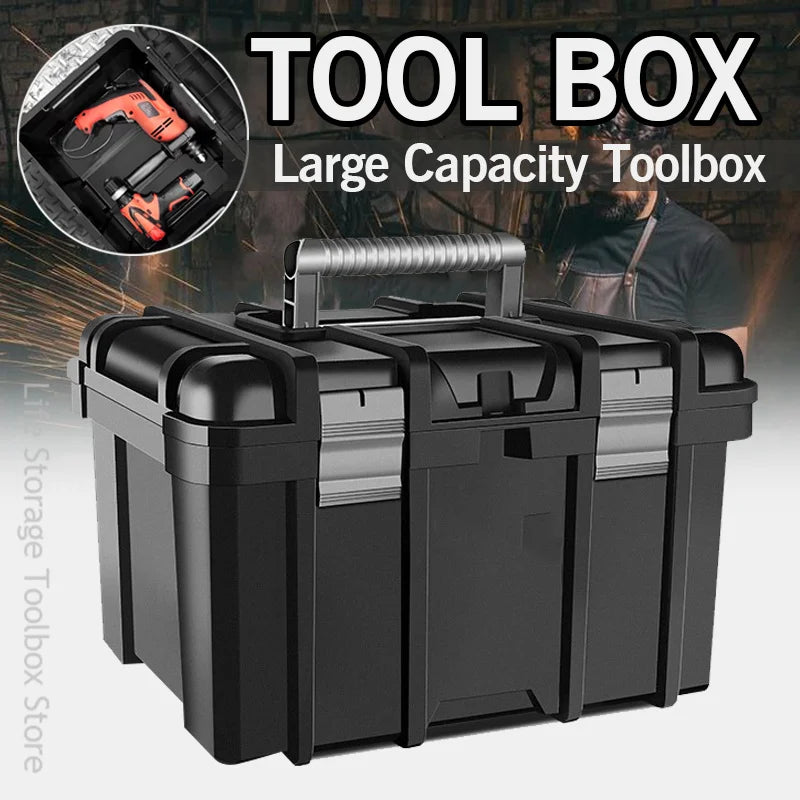 Load image into Gallery viewer, Large Tool Box Increase In Height Suitcases Hardware Parts Box Portable Tool Organizer Professional ToolBox For Garage Workshop
