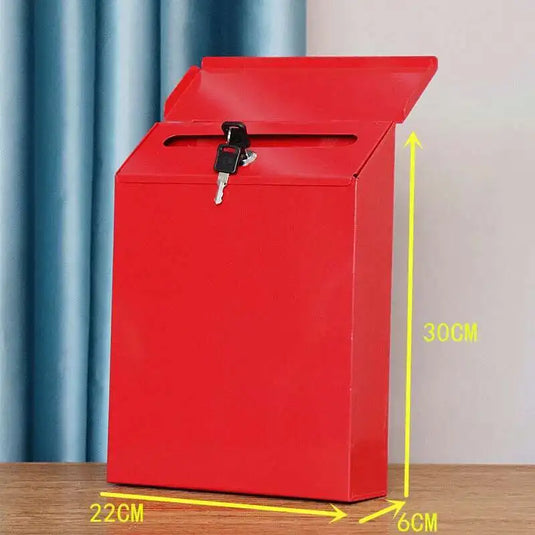 Household Industrial Style Photography Prop Mailbox Retro Christmas Mailboxes Tin Letter Box Vertical Suggestion Box Letter Box