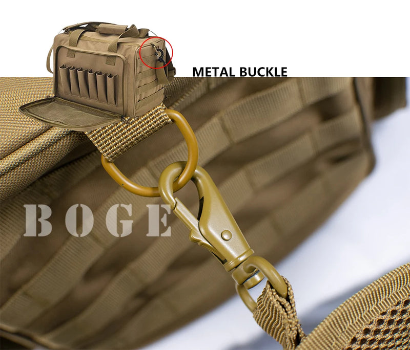 Load image into Gallery viewer, Shooting Range Bag Molle System Outdoor Hunting Accessory Nylon Tactical Gun Case Pack Pistol Tools Shoulder Bag Sniper Black
