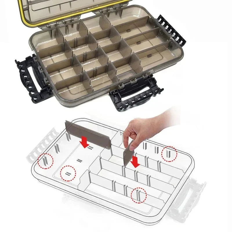 Load image into Gallery viewer, Waterproof Fishing Tackle Box

