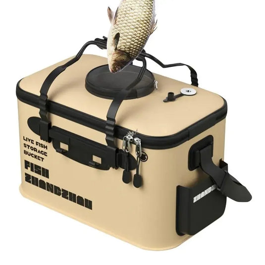 Folding fish bucket fish box large fishing bucket batch fishing bucket fishing bucket outdoor multifunctional  fishing bucket