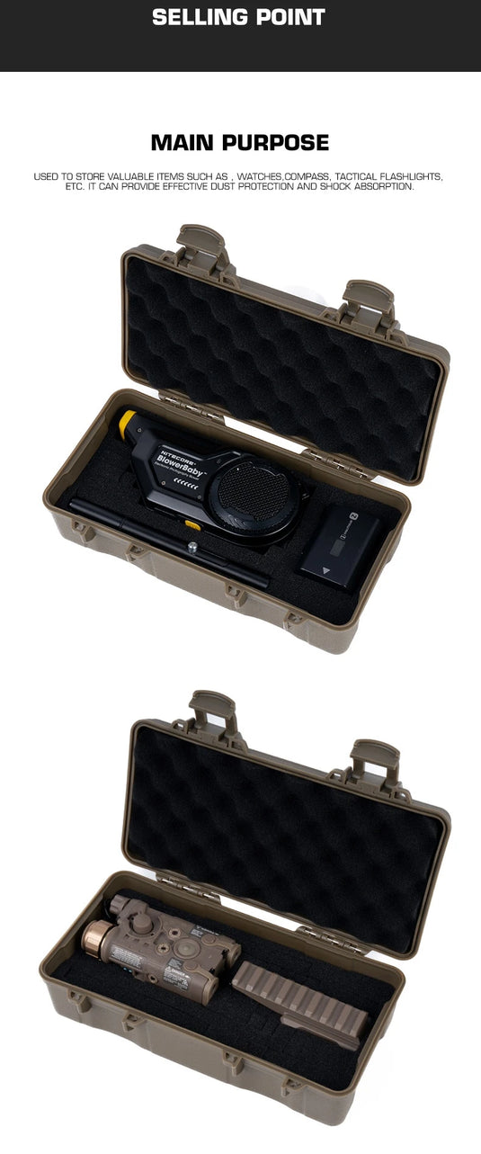 Tactical Equipment Outdoor Shockproof Protection Storage Box Shooting Hunting Laser Box Versatile EDC Flashlight Hard Case