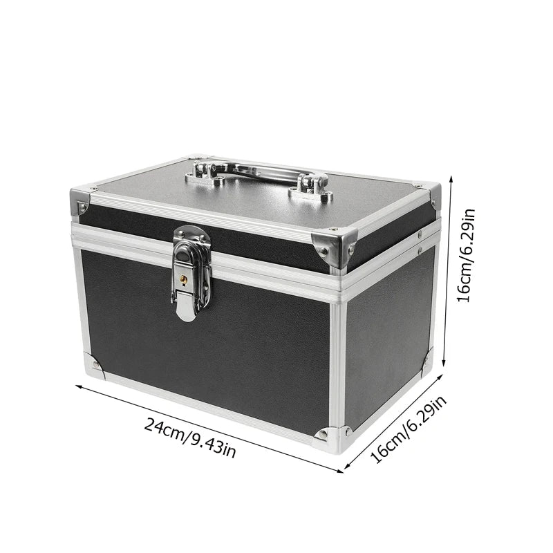 Load image into Gallery viewer, Massage Toolbox Case Aluminum Alloy Portable Tools Container Multi-Functional Storage Box Hardware Organizer Boxes Black
