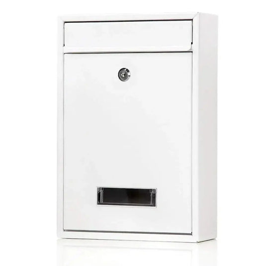 Rainproof Wall Mounted Mailbox Safe Locking with 2 Keys Tinplate Letter Boxes Clear Window Iron Large Mail Drop Box Garden