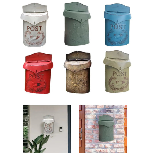 Wall Mounted Mailbox Mail Drop Box Letter Slot Mailbox Post Magazines Box Shabby