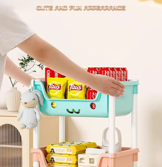 Toy Storage Trolley Bookshelf Kitchen Organizer Bathroom Accessories Snack Rack for Children Storage Organizer Kitchen Storage