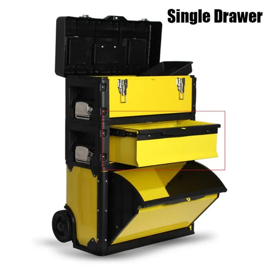 Tool Box Storage Professional Big Metal Removable Three-layers Alloy Tool Box Workshop Storage Hardware Electrician Product