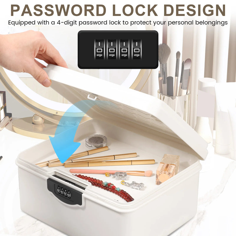 Load image into Gallery viewer, Digital Password Lock Safe Box Medicine Locking Box Portable Passport Files Cash Jewelry Privacy Security Organizer Case
