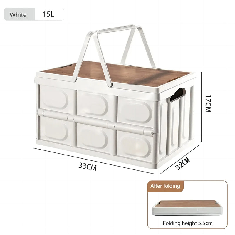 Load image into Gallery viewer, 1 Outdoor Camping Storage Box With Handle, 15L Foldable Storage Box, Portable Camping And Picnic Storage Box, Car Luggage
