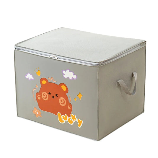 Cube Folding Toys Storage Box Kids Toys Organizer Box Felt Cloth Fabric Storage Basket For Cartoon Animal Nursery Toy Bins Home