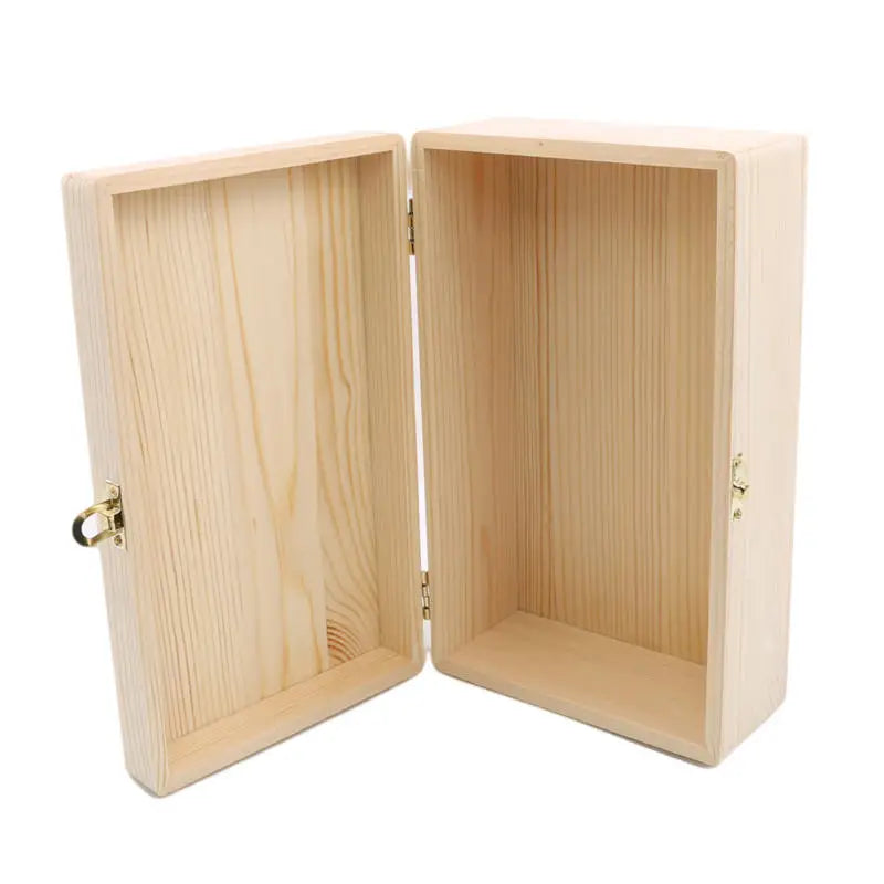 Load image into Gallery viewer, Rectangular Wooden Storage Box Hinged Wooden Gift Box Buckle Boxes Gift Packing Jewelry Case Home Sundries Storage
