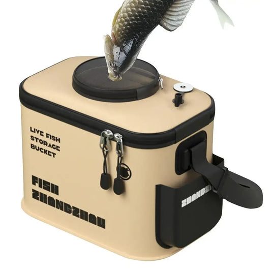 Folding fish bucket fish box large fishing bucket batch fishing bucket fishing bucket outdoor multifunctional  fishing bucket