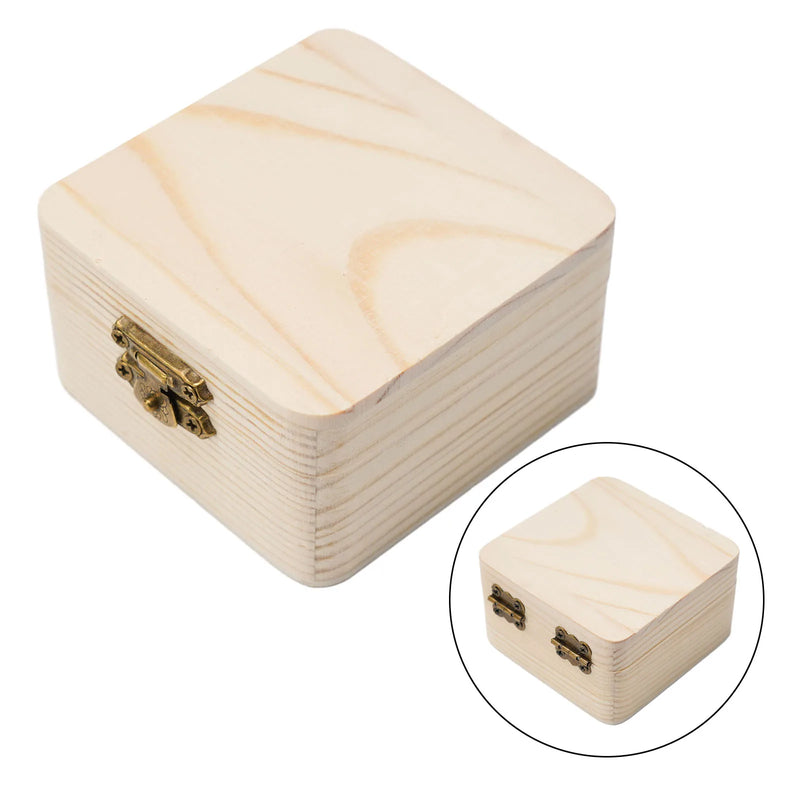 Load image into Gallery viewer, Wooden Storage Box Plain Wood With Lid Multifunction Square Hinged Crafts Gifts Boxes For Home Supply Storages Decoration
