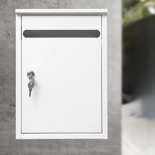 Wall Mount Mailbox Outside Reporting Box Entryway Gate Anti Ruse Commercial Rural Apartment Building Heavy Duty Metal Post Box