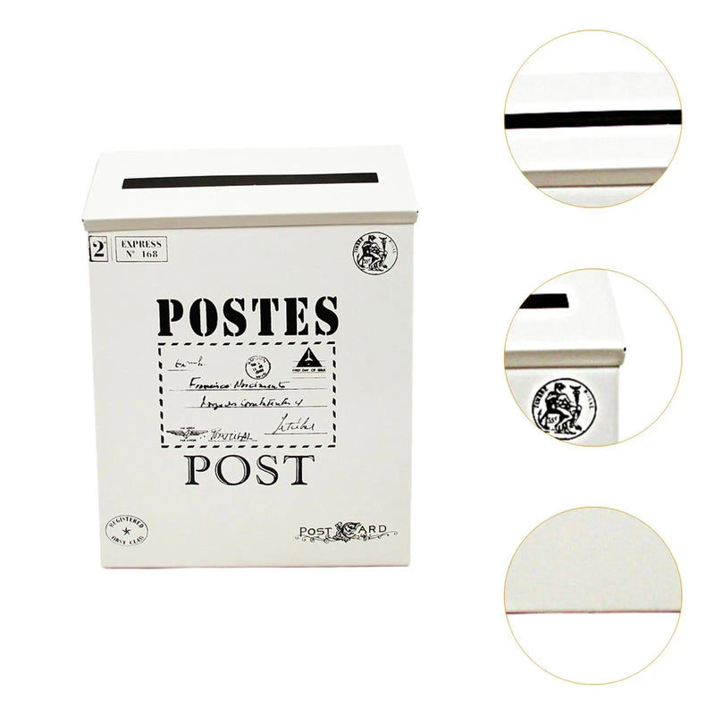 Load image into Gallery viewer, Wall Hanging Mail Box Opinion Box Metal Postbox Letterbox Wall Mounted Mailbox for Outdoor Yard Home Office Front Door Garden
