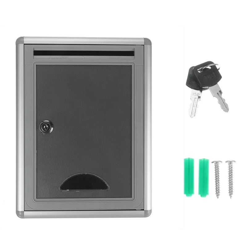 Load image into Gallery viewer, Aluminum Alloy Post Box Wall Mount Mail Iron Letter Holder Storage Outdoor Security Lockable Mailbox Home Balcony Garden Decor
