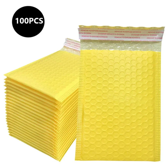 100 Pcs Bubble Mailers Bubble Padded Mailing Envelopes Mailer Poly for Packaging Shipping Bag Black Business Supplies