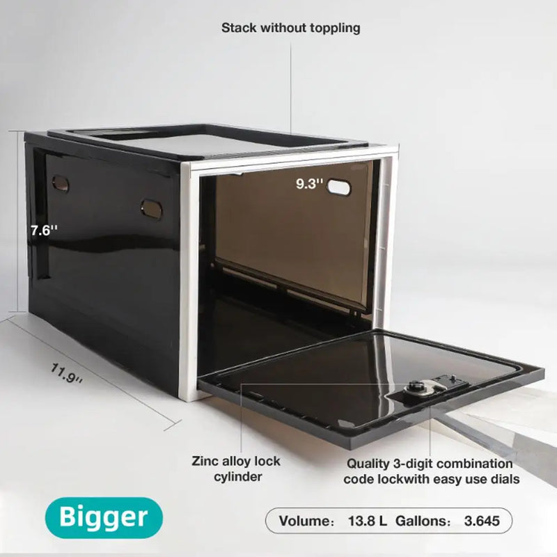 Load image into Gallery viewer, Refrigerator Food Transparent Storage Box With Combination Lock Medicine Box Compact Sanitary Mobile Phone Tablet Password Box
