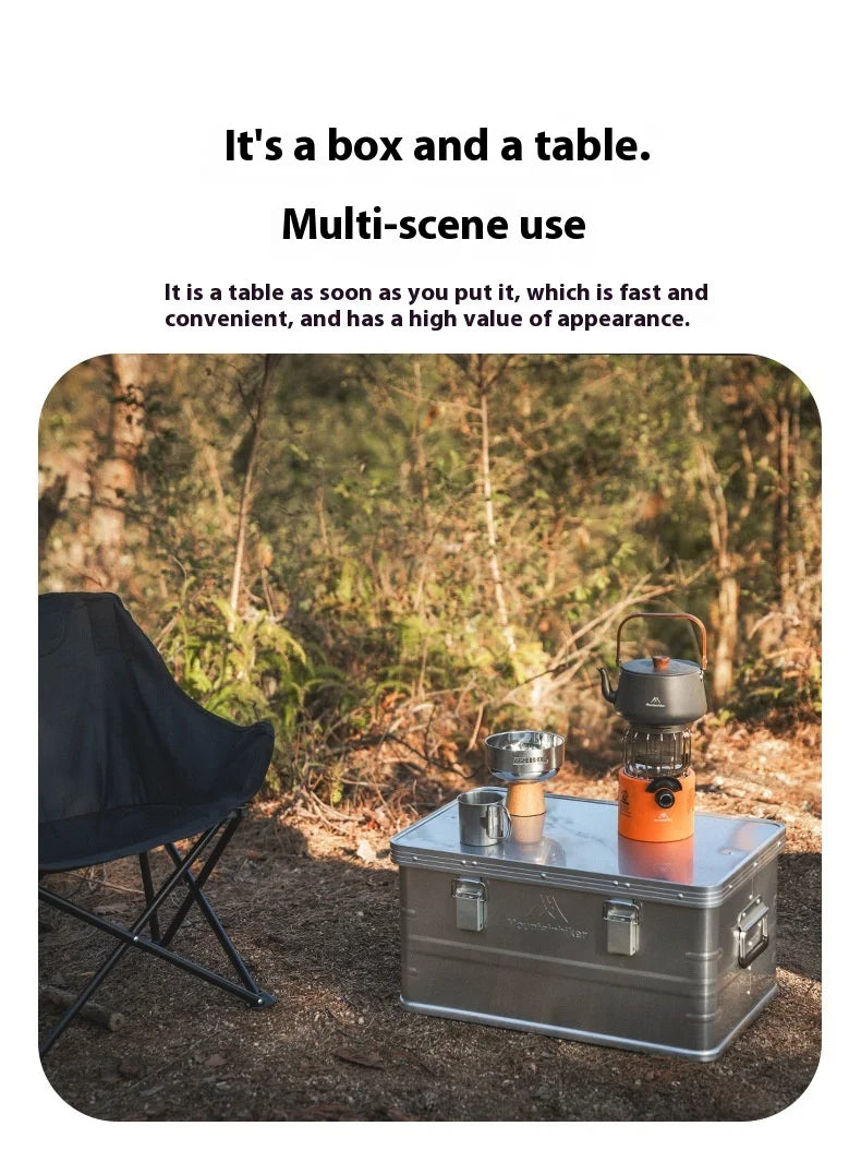 Load image into Gallery viewer, 30-80L Outdoor Storage Box Camping Picnic Travel Aluminum Alloy Large Capacity Box Accessories Storage Bag Hiking Accessories
