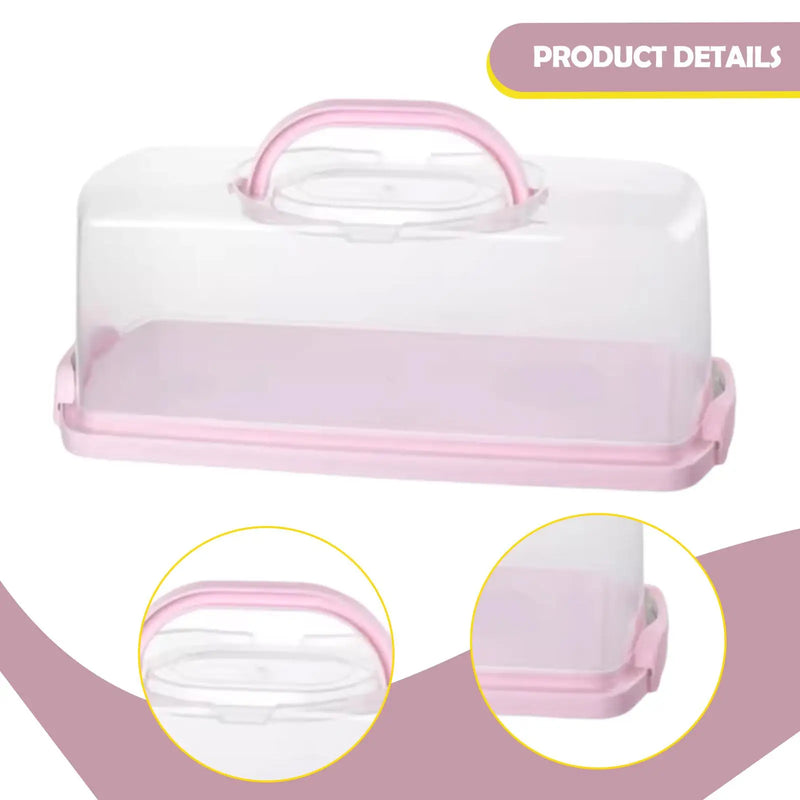Load image into Gallery viewer, Rectangular Bread Box Food Storing Multifunction with Transparent Lid with Handle Bread Keeper for Graduation DIY Baking
