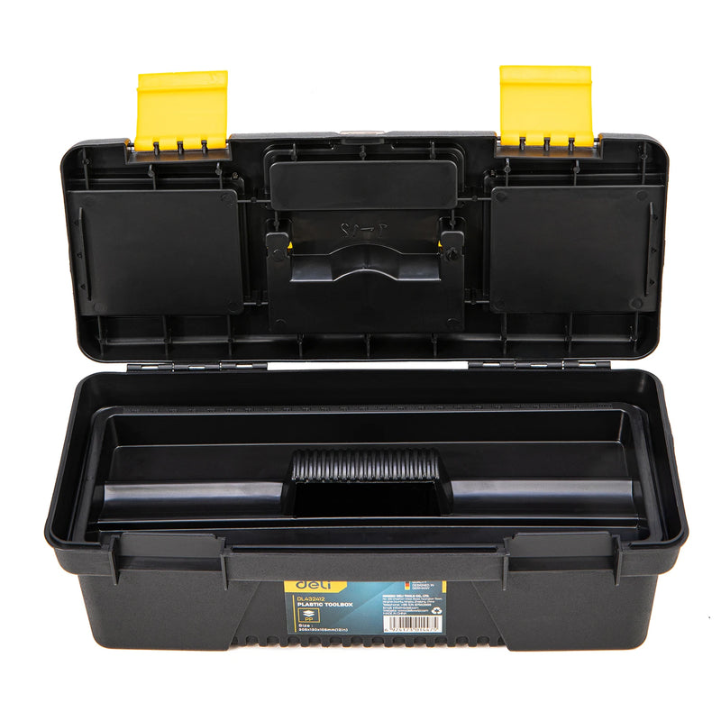 Load image into Gallery viewer, Deli Thickened Toolbox Toolbag Oxford Cloth Empty PP Plastic Storage Box Multifunctional Maintenance Tool Box Household
