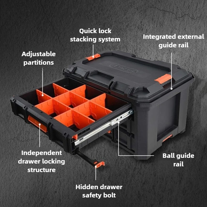 Load image into Gallery viewer, Drawer Tool Box Stacked Tool Storage Boxes Automotive Mechanical Workshop Tools Case Multi-functional Repair Tools Organizer

