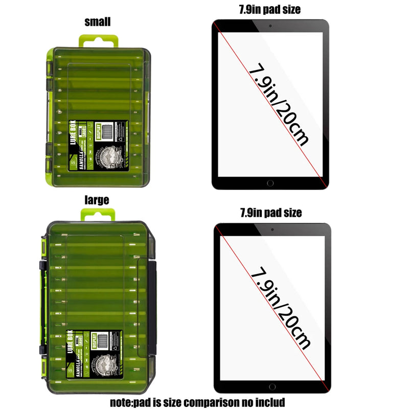 Load image into Gallery viewer, Fishing Tackle Box 14 Compartments Fishing Accessories Lure Hook Storage Case Double Sided Fishing Tool Organizer Boxes

