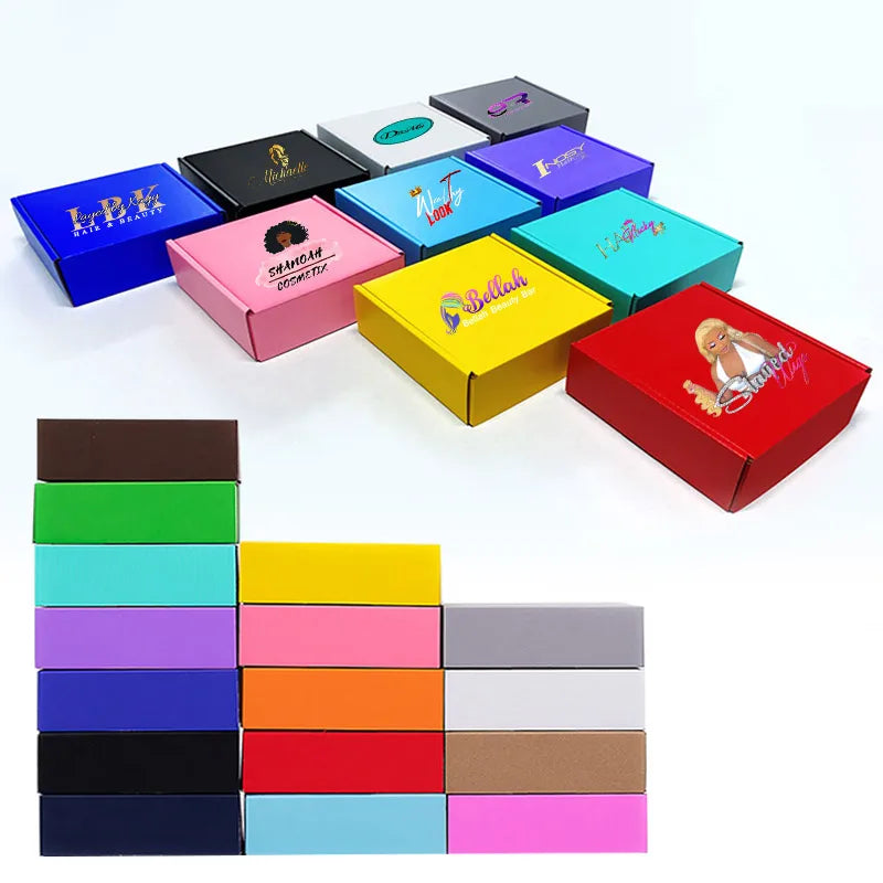 Load image into Gallery viewer, Shipping Boxes For Small Business 10Packs Cardboard Box For Shipping Customize Logo Gift Box Wig Packaging Storage Box
