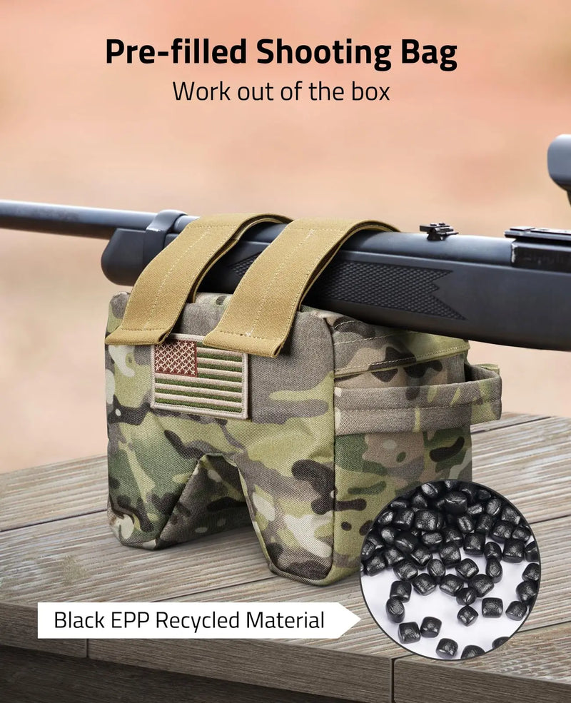Load image into Gallery viewer, Shooting Bag Filled Prone Shooting Rest Bag Front or Rear Squeeze Bag Hunting Gun Holders Range Outdoor Sports
