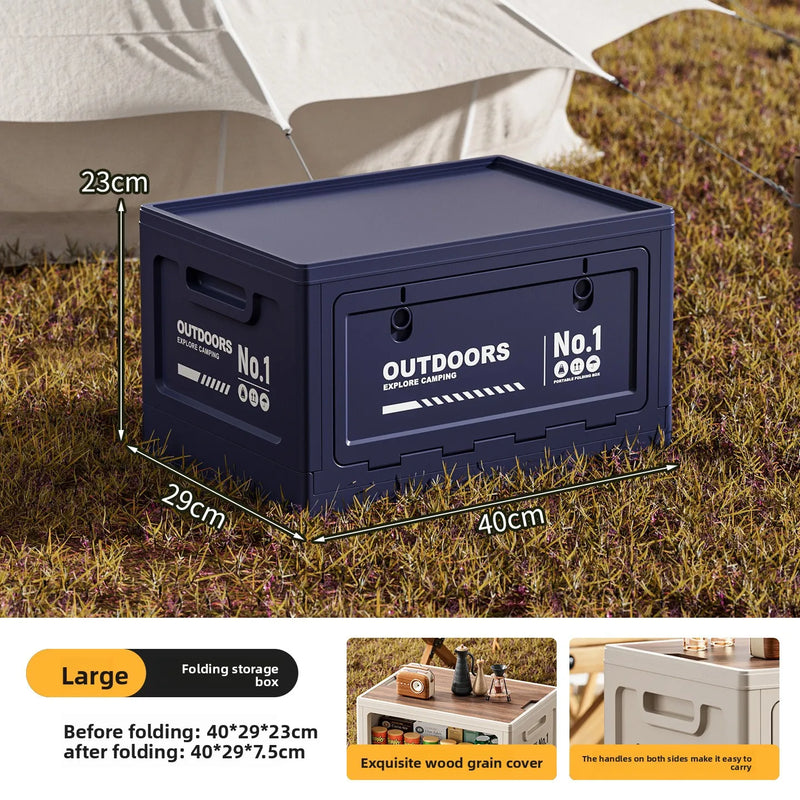 Load image into Gallery viewer, Foldable Storage Box for Camping Outdoor Large Capacity Side Opening Organizer for Car Home Toys Clothes
