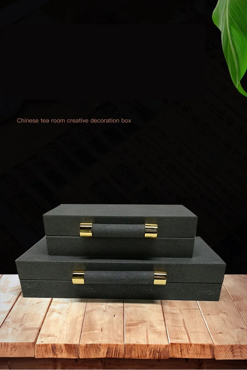 Load image into Gallery viewer, Leather Jewelry Box To Store European Style Wooden Frame Organizer Luxury Jewelry Box Empty No Grid Gift Boxes for Present
