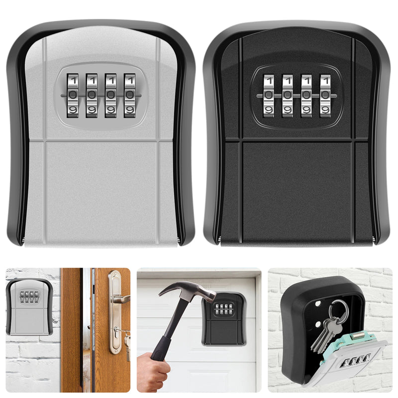 Load image into Gallery viewer, Key Lock Box Wall-Mount Secret Code Security Key Safe Secret Organizer Box No Key Home Office Weatherproof Safe Key Keeper NEW
