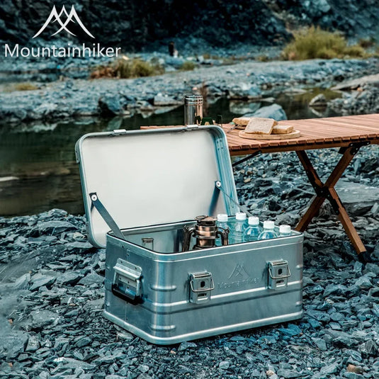 30-80L Outdoor Storage Box Camping Picnic Travel Aluminum Alloy Large Capacity Box Accessories Storage Bag Hiking Accessories