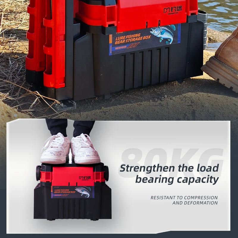 Load image into Gallery viewer, Fishingfans 6L 12L Fishing Box Organizer Multi-function Lure Live Fish Bucket Thickening Storage Box Fishing Tackle Box
