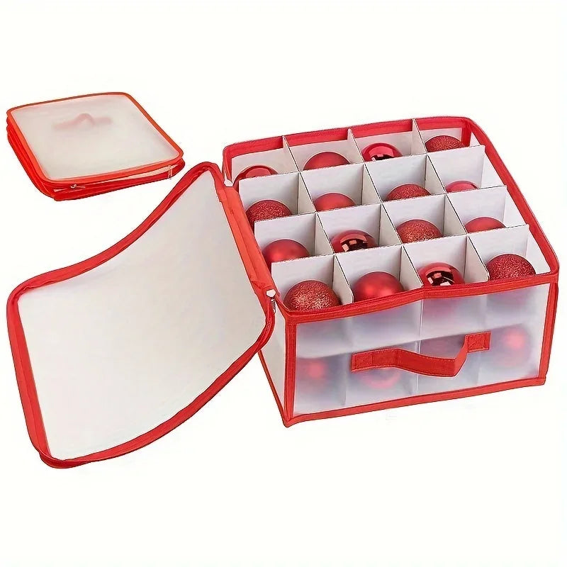 Load image into Gallery viewer, Divider Toy Storage Box 32/64-Grid Baubles Storage Box Christmas Ball Storage Bag Xmas Tree Decorations Organizer Bauble Storage

