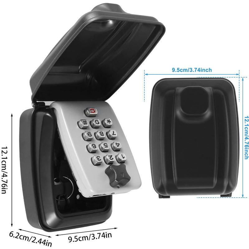 Load image into Gallery viewer, Key Lock Box Wall-Mount Secret Code Security Key Safe Secret Organizer Box No Key Home Office Weatherproof Safe Key Keeper NEW
