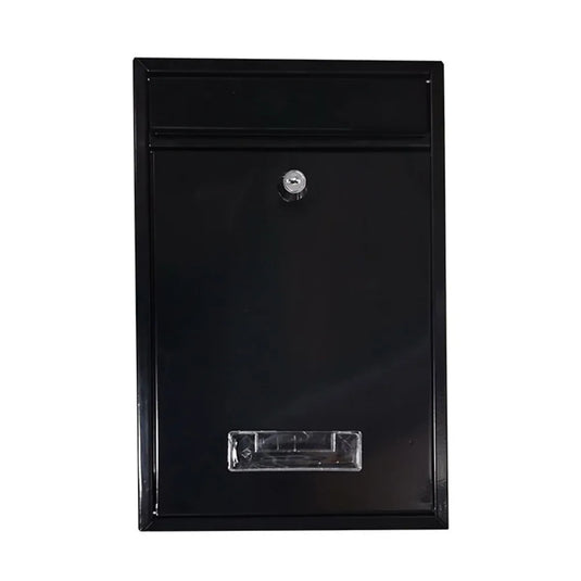 Rainproof Wall Mounted Mailbox Safe Locking with 2 Keys Tinplate Letter Boxes Clear Window Iron Large Mail Drop Box Garden
