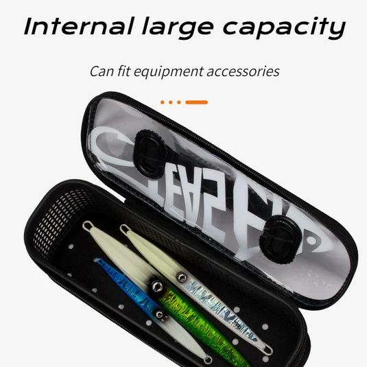 Fishing Tackle Boxes Portable Mesh Flushing Sea Fishing Lure Boat Bait Carrying Iron Plate Storage Bag Fishing Supplies