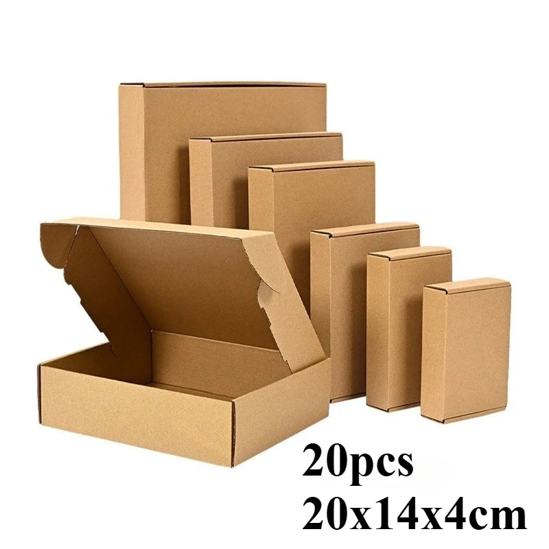 Load image into Gallery viewer, 20/10PCS Corrugated Box Mailers,Brown Cardboard Shipping Box Corrugated Box Mailer Shipping Box Kraft Paper Packaging Box
