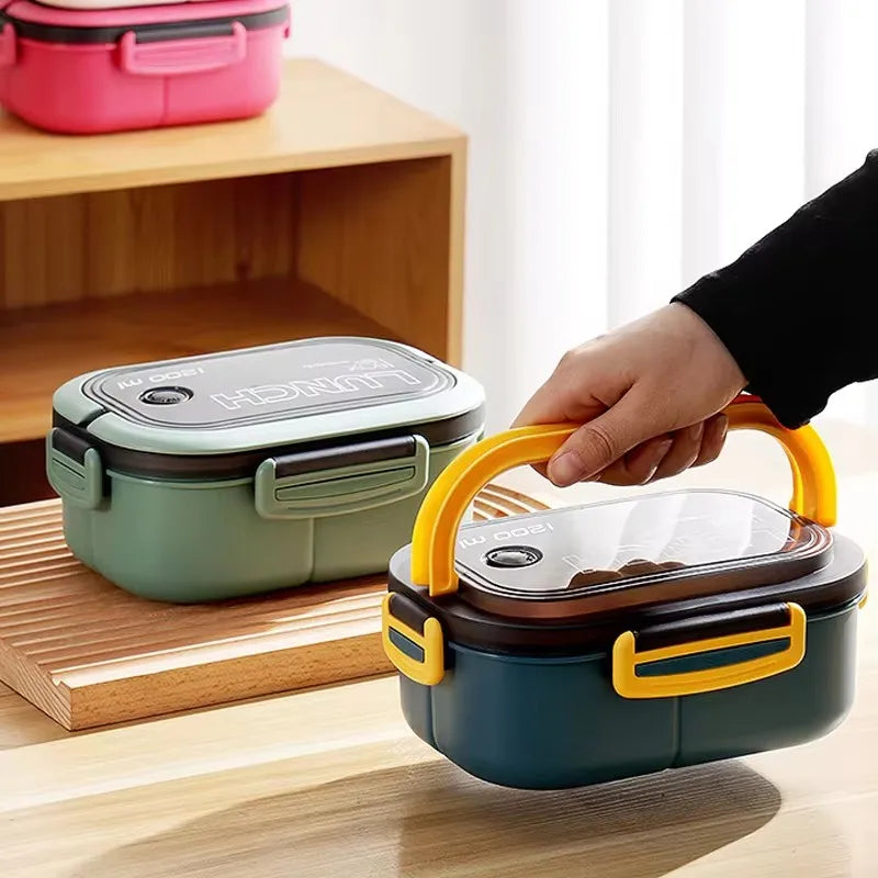 Load image into Gallery viewer, Kitchen Supplies: Single-layer, Double-layer Portable Fruit Food Box, Lunch Box with Fork Spoon and Spoon Preservation Box
