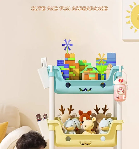 Toy Storage Trolley Bookshelf Kitchen Organizer Bathroom Accessories Snack Rack for Children Storage Organizer Kitchen Storage