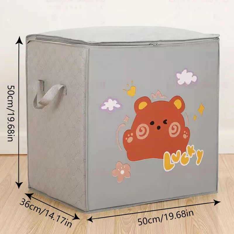 Load image into Gallery viewer, Cube Folding Toys Storage Box Kids Toys Organizer Box Felt Cloth Fabric Storage Basket For Cartoon Animal Nursery Toy Bins Home
