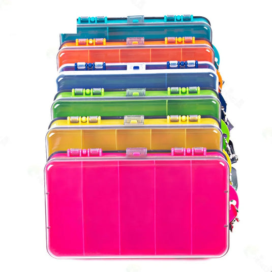 Fishing Bait Box1Double-sided Lure Box Colorful Transparent Storage Box Fishing Gear Accessories Bait Box