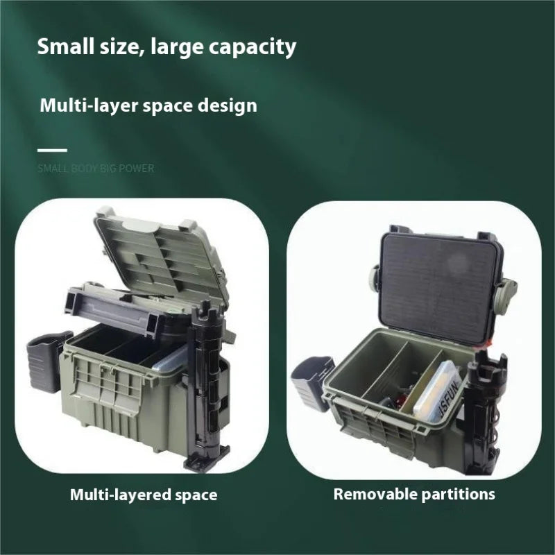 Load image into Gallery viewer, Lure Box Fish Box Lure Bait Storage Box Sea Fishing Rock Fishing Can Sit Reinforced Thickened Large Capacity Multi-layer
