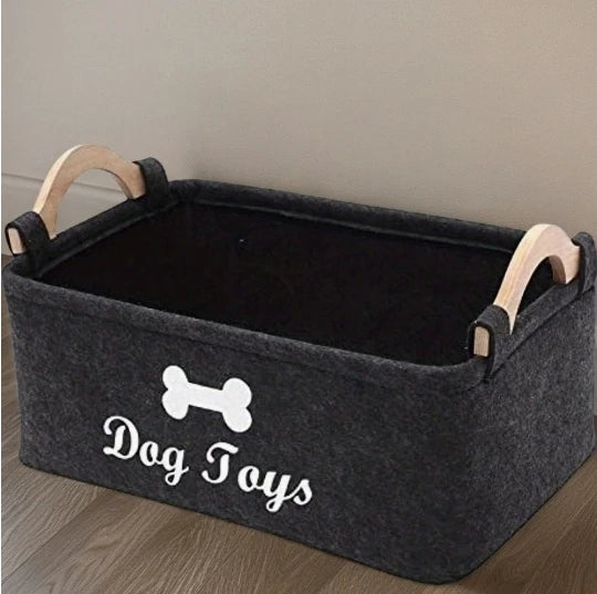 Load image into Gallery viewer, Dog Toy Basket Pet Storage Box Bin Organizer Toys Felt Cat Accessory Container Bins Baskets Accessories Containers Organizing

