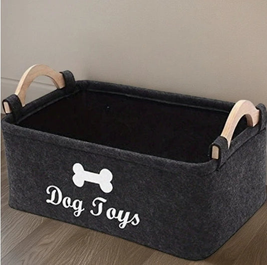Dog Toy Basket Pet Storage Box Bin Organizer Toys Felt Cat Accessory Container Bins Baskets Accessories Containers Organizing