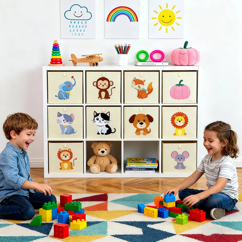 Load image into Gallery viewer, Cartoon Children's Toy Storage Boxes Foldable Oxford Household Storage Basket for Kids Nursery Bedroom Playroom Living Room
