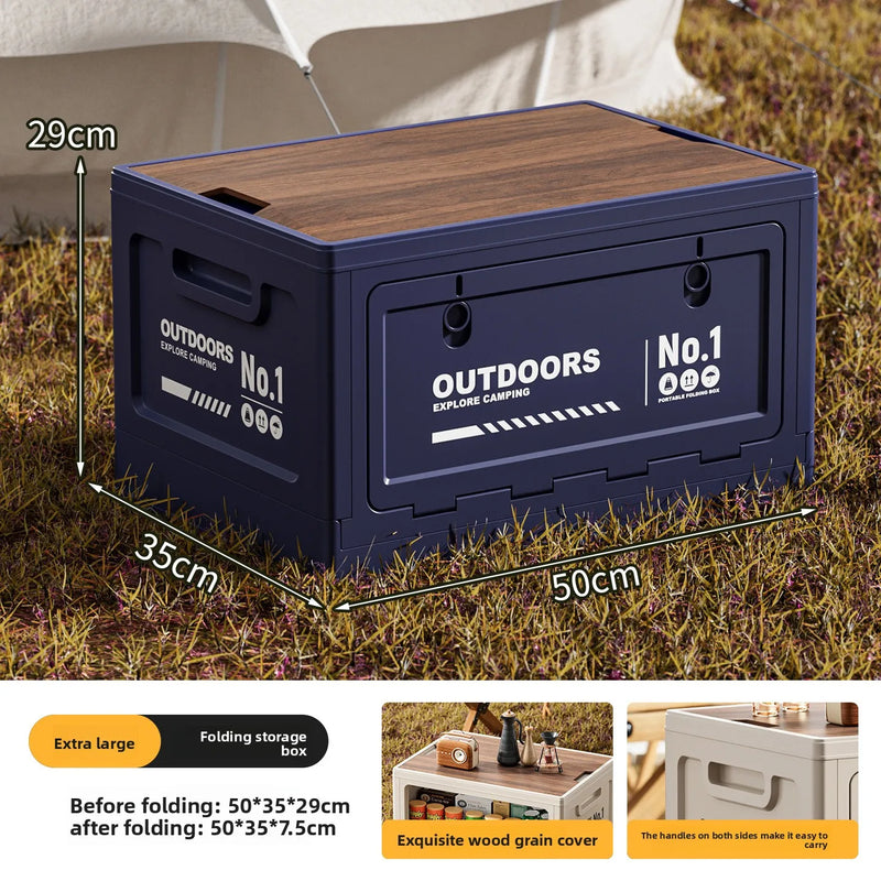Load image into Gallery viewer, Foldable Storage Box for Camping Outdoor Large Capacity Side Opening Organizer for Car Home Toys Clothes

